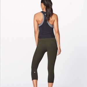 Lululemon Speed Up Capri Leggings Dark Olive